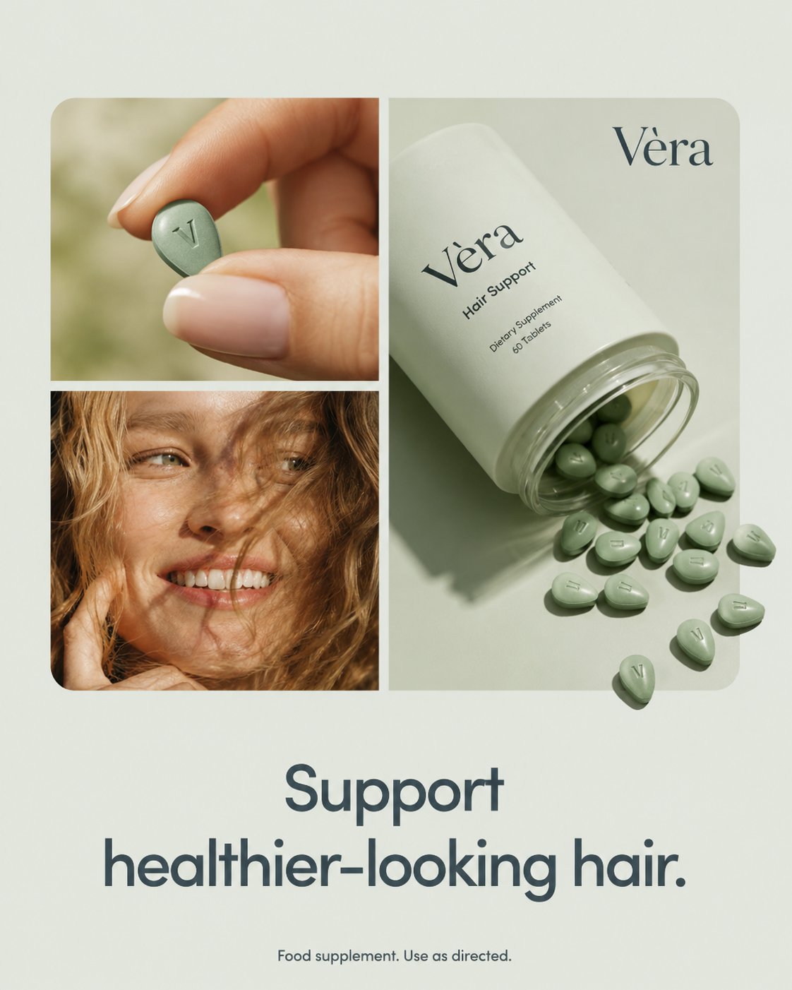 Vèra Hair Support, Static Ad Creative, Static Ads Design by Adeagbo David Victor